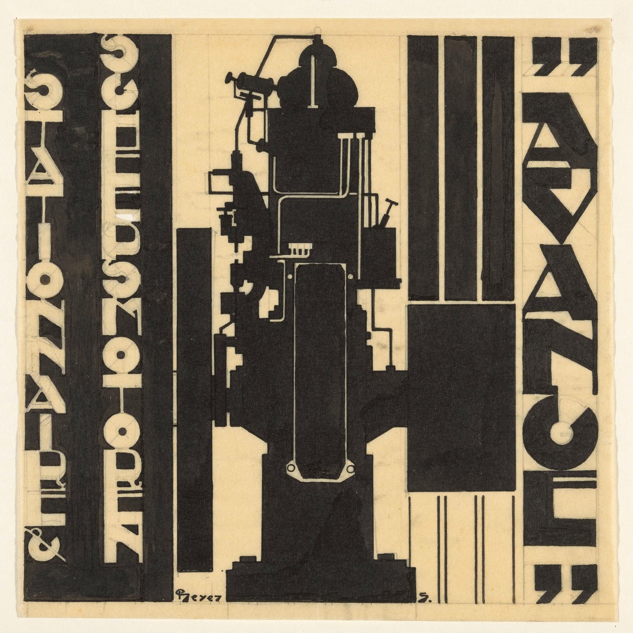 Avance stationnaire & scheepsmotoren (Originaltitel auf dem Objekt) von Reijer Stolk (signed by artist)