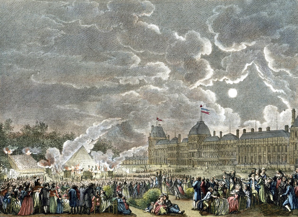 Zeremonie für die Märtyrer von 1792. 1794-1804 (Gravur) von Reiner Vinkeles