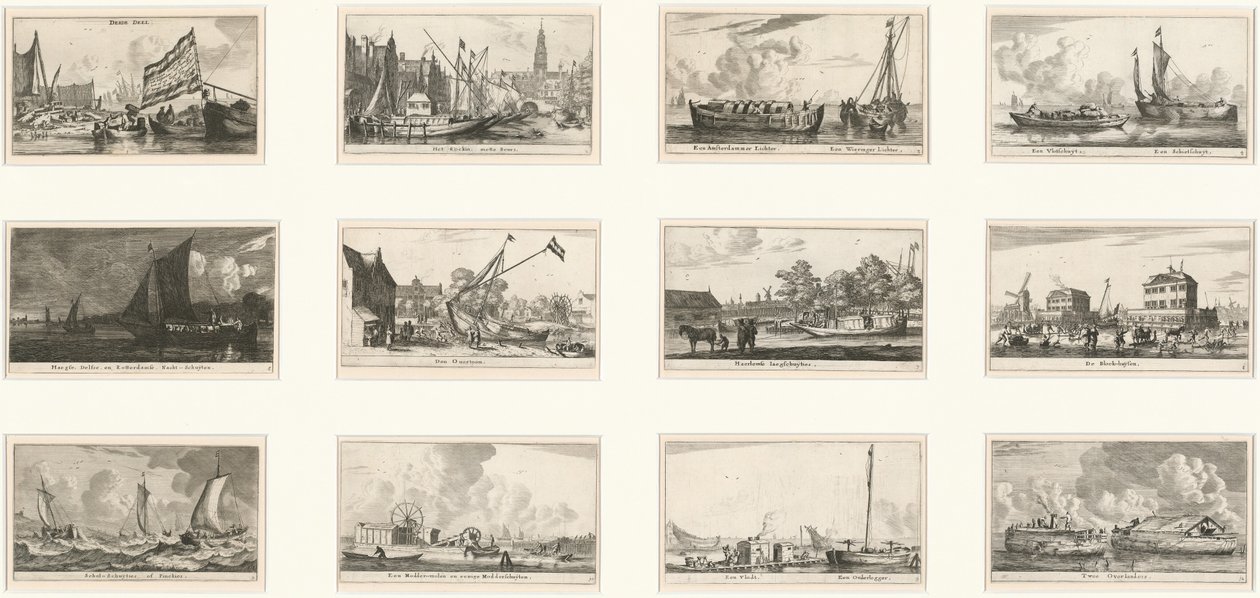 Verschiedene Schiffe und Ansichten von Amsterdam: Teil III von Reinier Nooms, called Zeeman