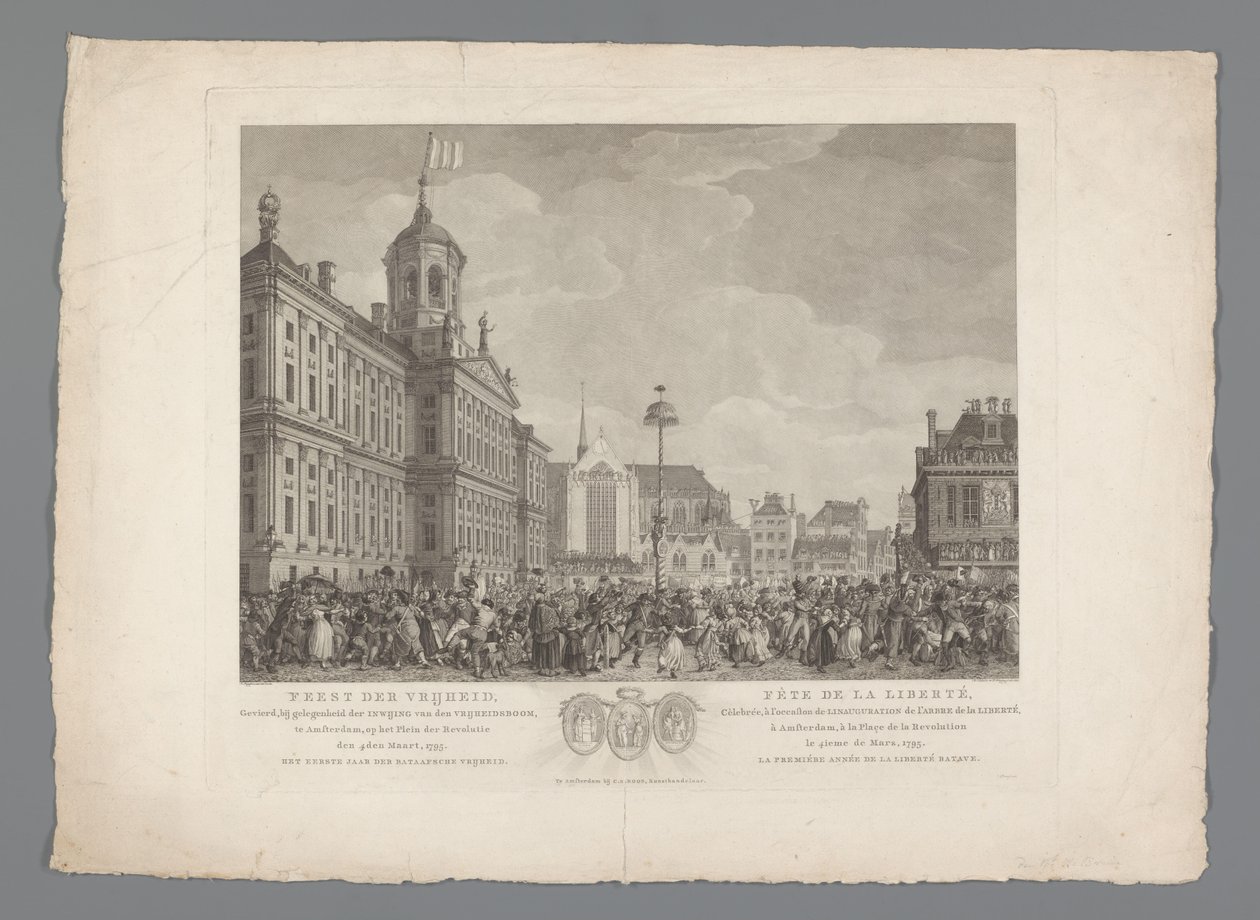 Fest der Freiheit auf dem Dam in Amsterdam, 4. März 1795 von Reinier Vinkeles (I)
