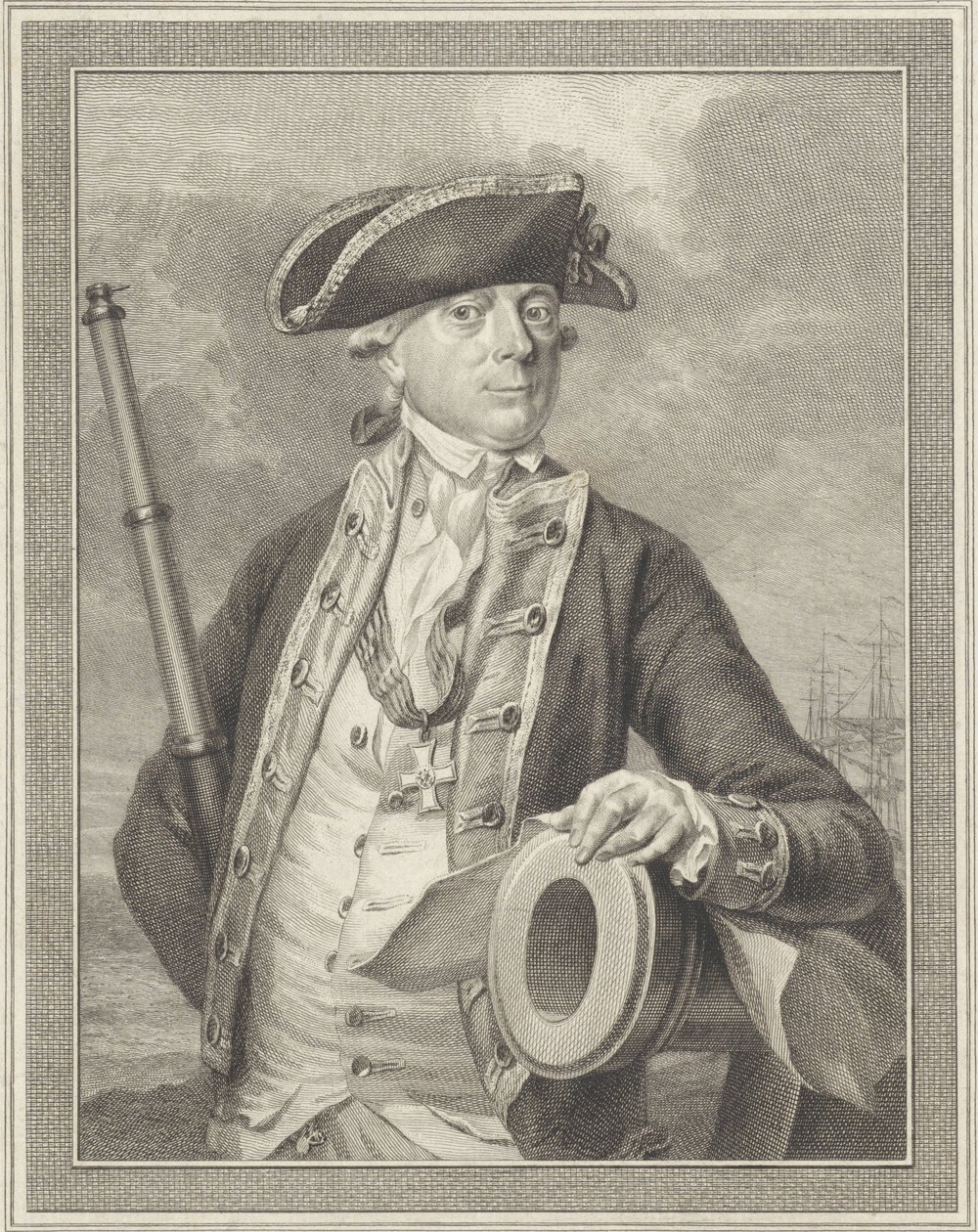 Admiral Jan Hendrik van Kinsbergen, 1735-1819, Graf von Doggersbank, 1781 von Reinier Vinkeles
