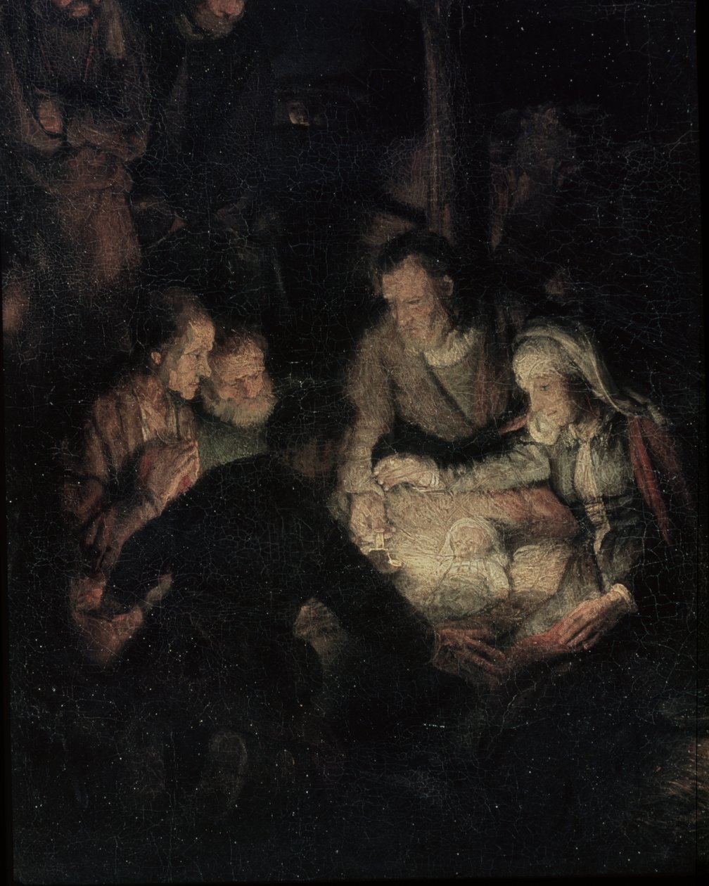 Die Anbetung der Hirten, Detail, 1646 (Detail) von Rembrandt van Rijn