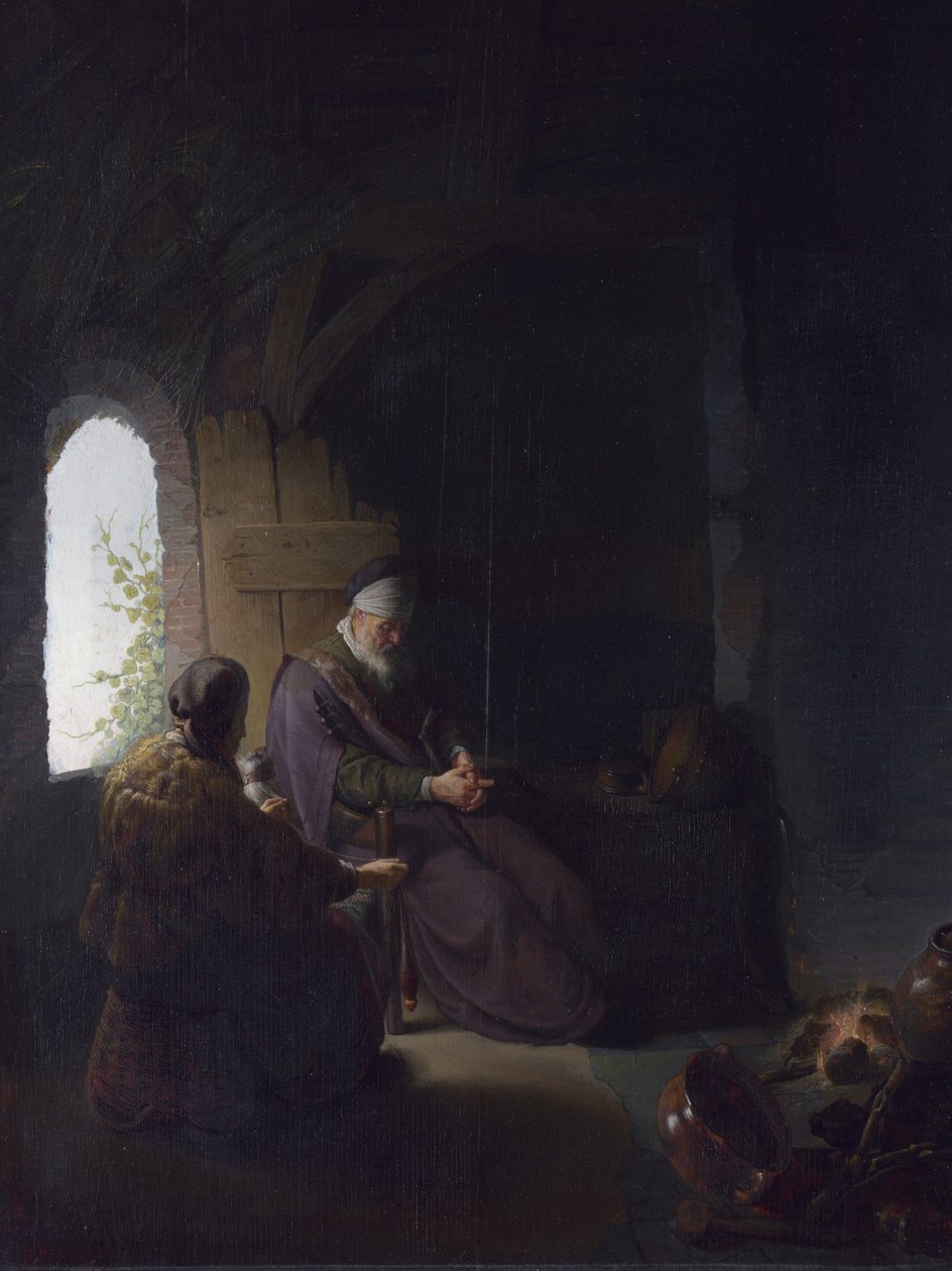 Anna und der blinde Tobit von Rembrandt van Rijn