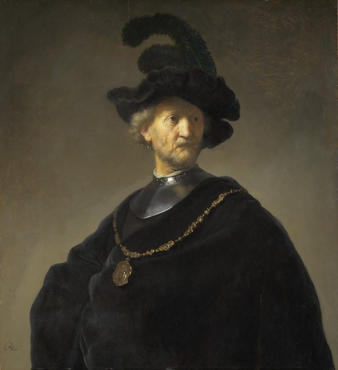 Alter Mann mit einer Goldkette von Rembrandt van Rijn