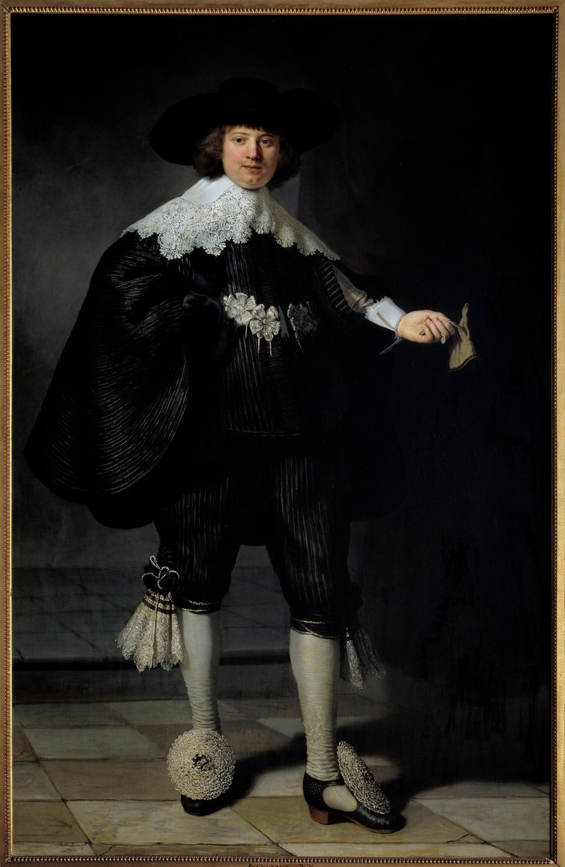 Porträt von Maertens Soolmans. Gemälde von Harmensz Van Rijn Rembrandt (1606-1669) 1634 von Rembrandt van Rijn