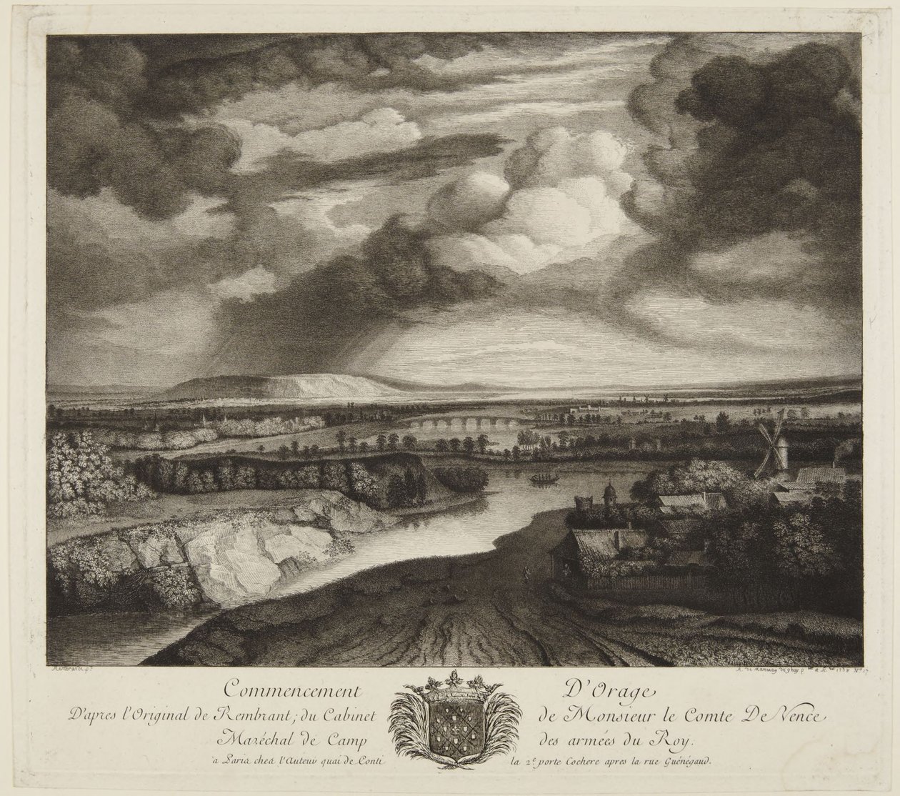 "---- Orage" nach Rembrandt von Rembrandt van Rijn