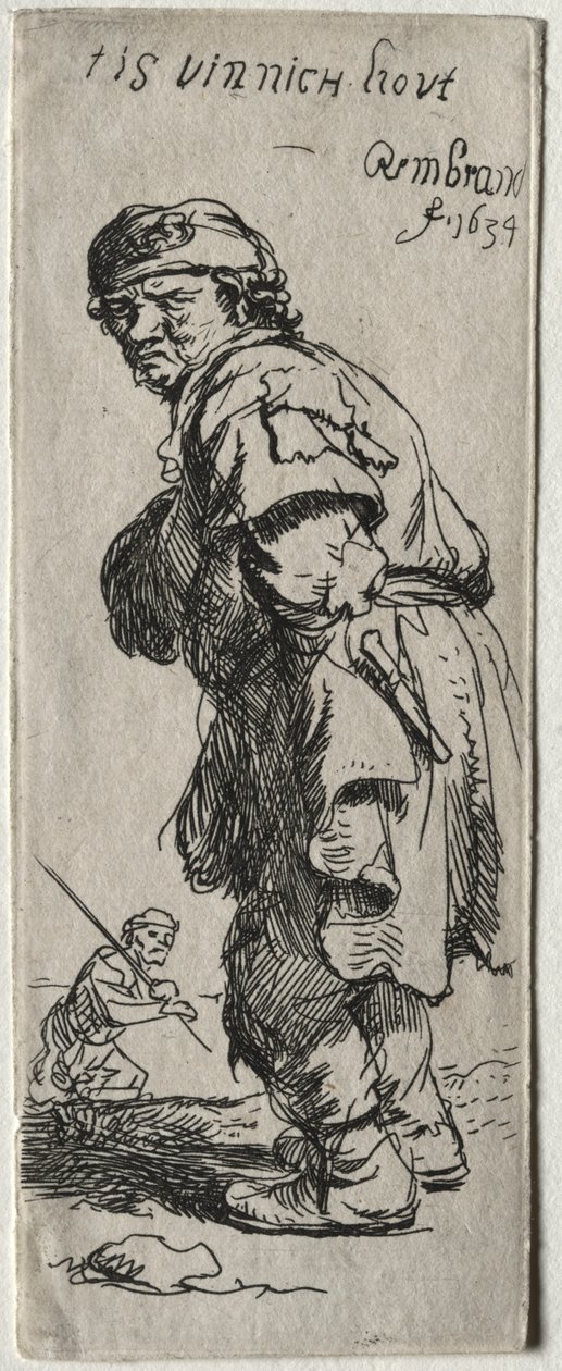 Ein Bauer ruft: "Es ist sehr kalt" von Rembrandt van Rijn