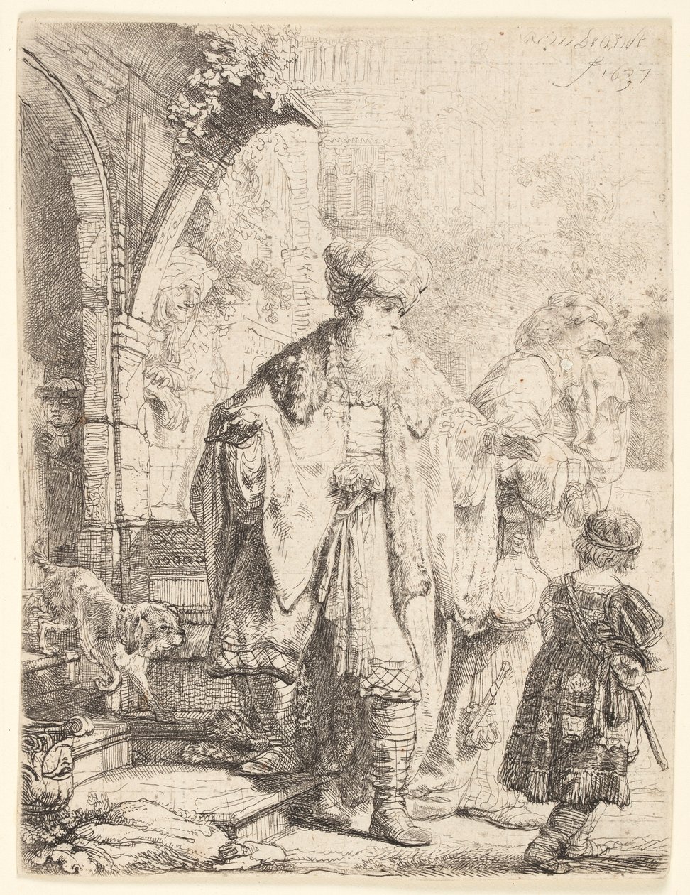 Abraham vertreibt Hagar und Ismael von Rembrandt van Rijn