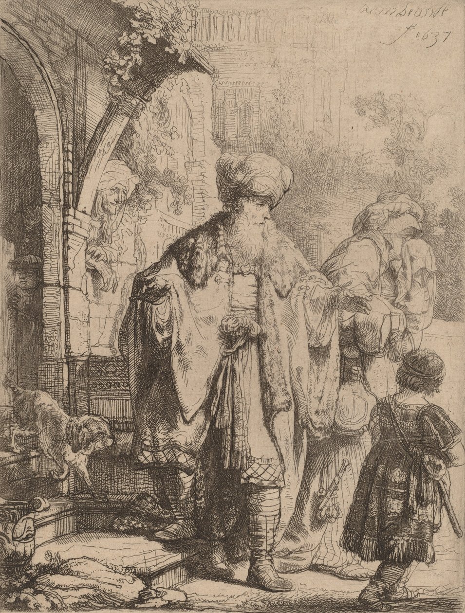 Abraham vertreibt Hagar und Ismael, 1637 von Rembrandt van Rijn