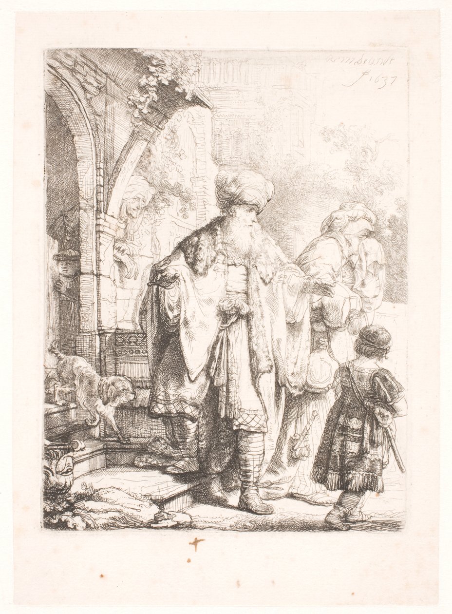 Abraham vertreibt Hagar und Ismael von Rembrandt van Rijn