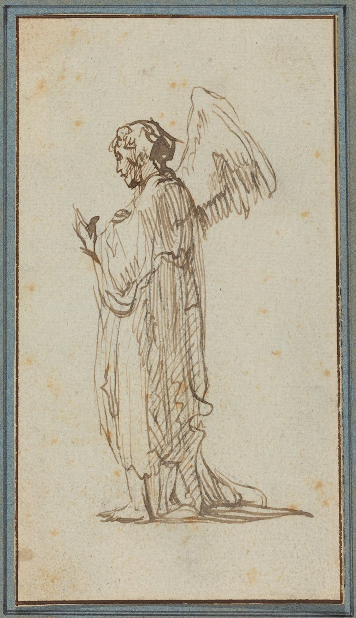 Stehender Engel von Rembrandt van Rijn