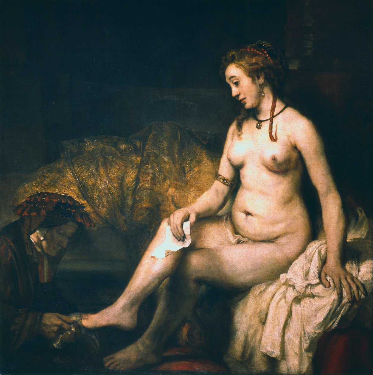 Bathseba in ihrem Bad, 1654 von Rembrandt van Rijn