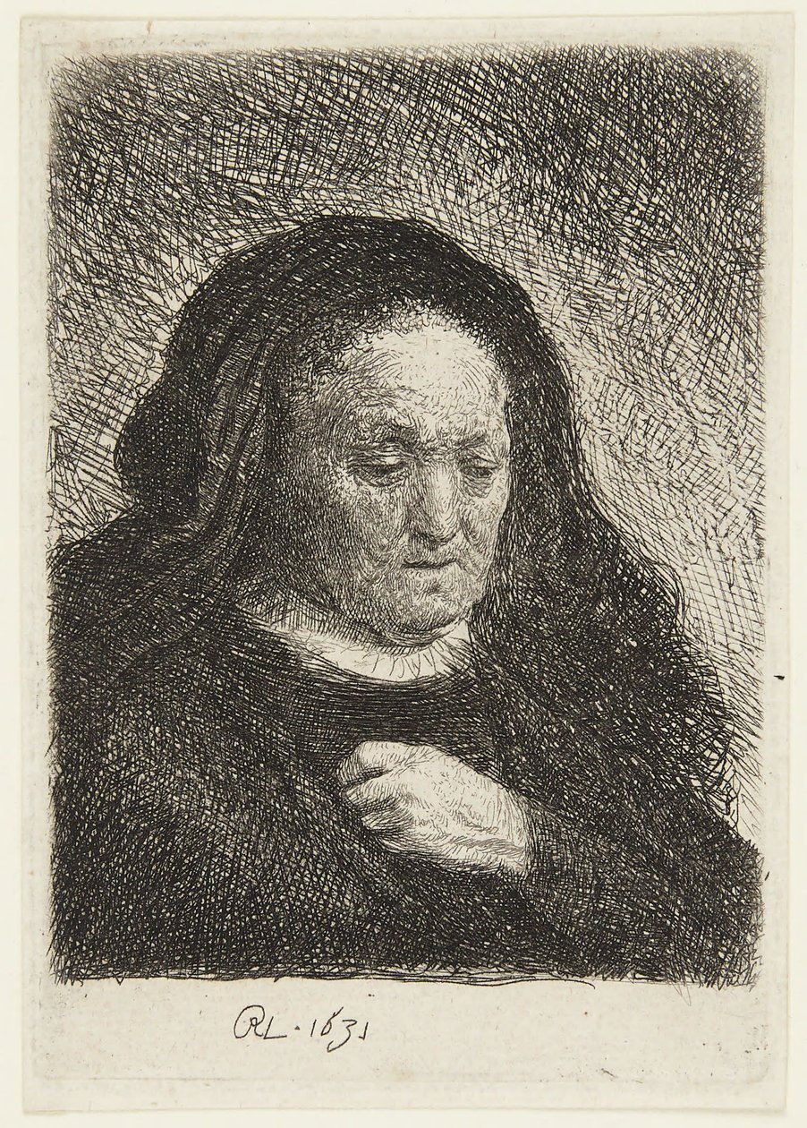 Büste von Rembrandts Mutter von Rembrandt van Rijn