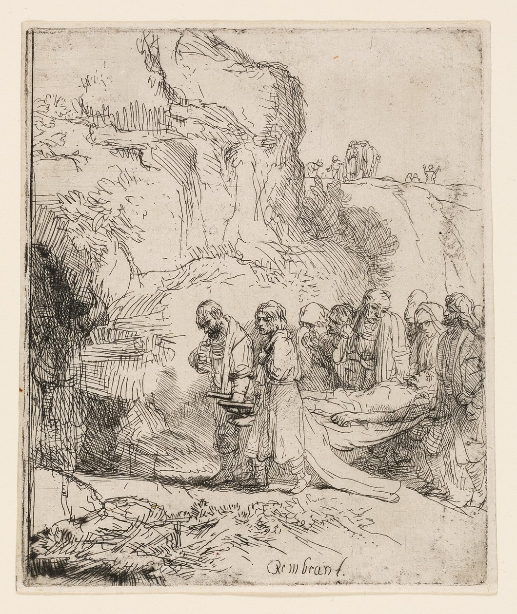 Christus wird zum Grab getragen von Rembrandt van Rijn