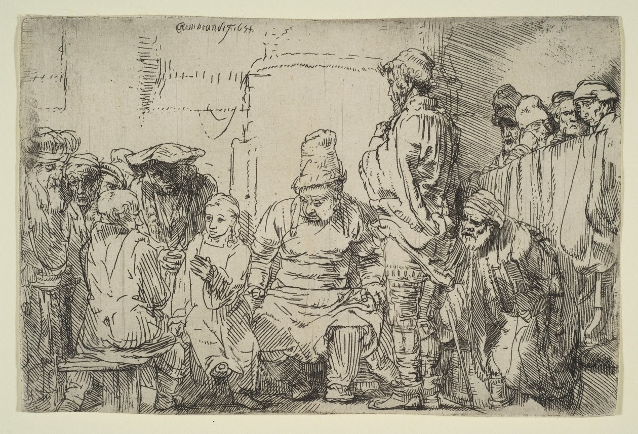 Christus sitzend, disputierend mit den Doktoren, 1654 von Rembrandt van Rijn