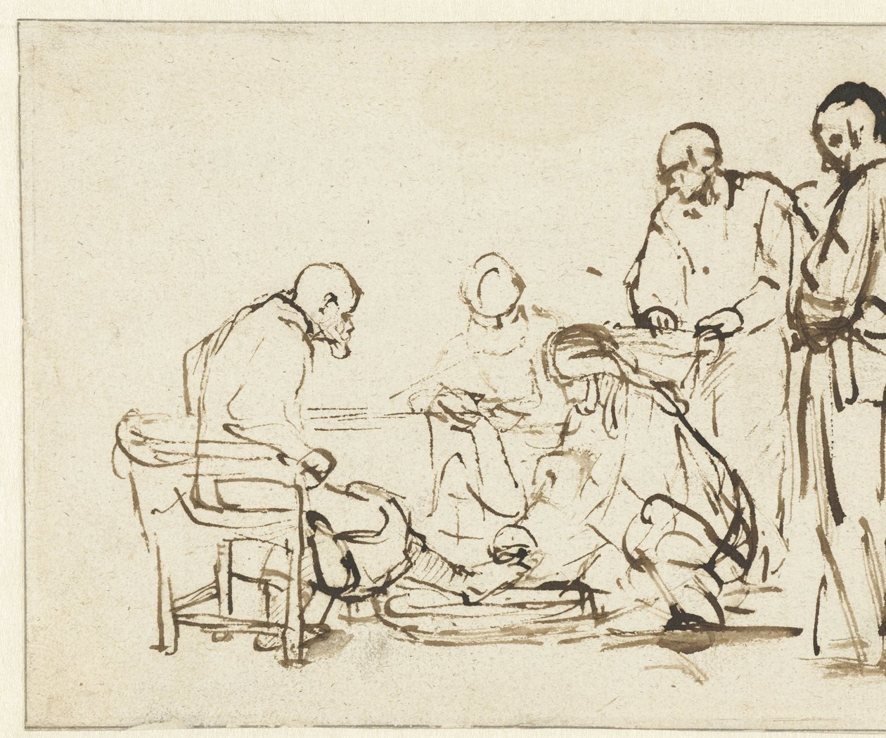 Christus wäscht die Füße der Jünger von Rembrandt van Rijn