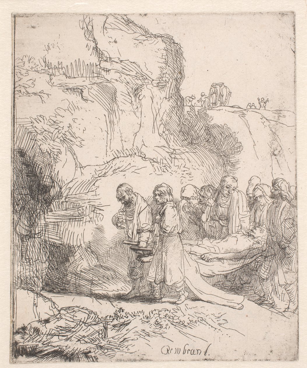 Christus wird zum Grab getragen von Rembrandt van Rijn