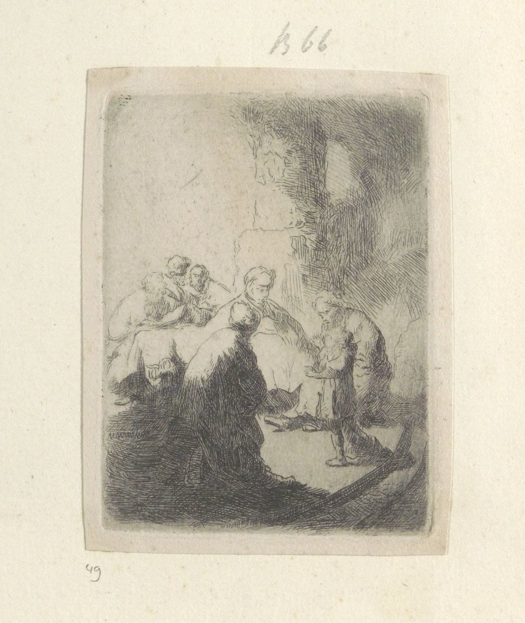 Christus und die Schriftgelehrten: kleine Platte von Rembrandt van Rijn