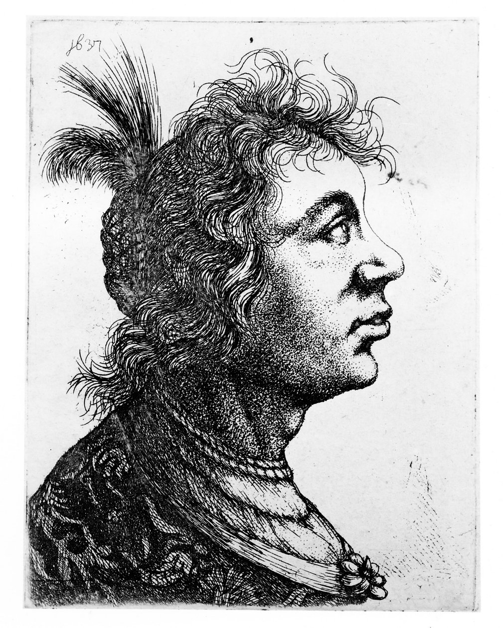 Kopf einer Frau, 1637 von Rembrandt van Rijn