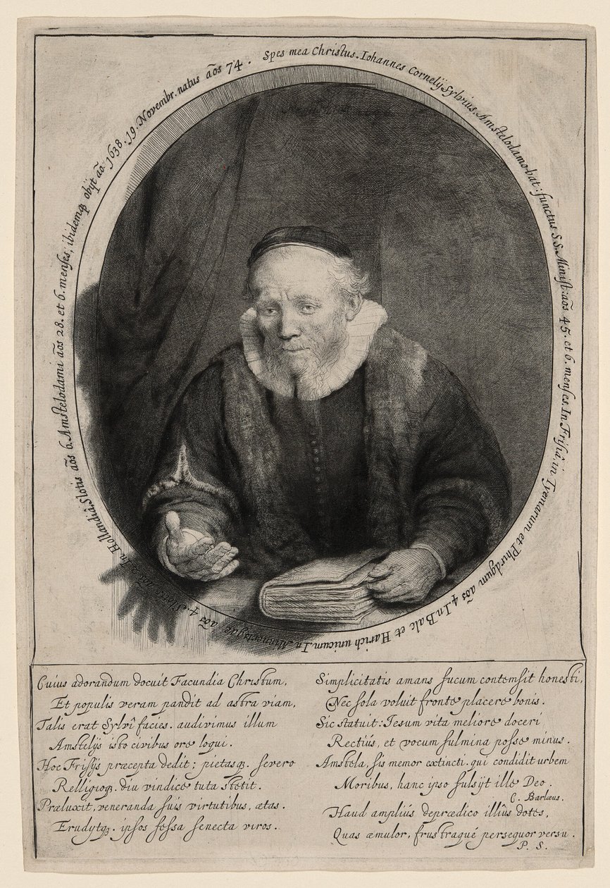 Jan Cornelius Sylvius, Prediger von Rembrandt van Rijn