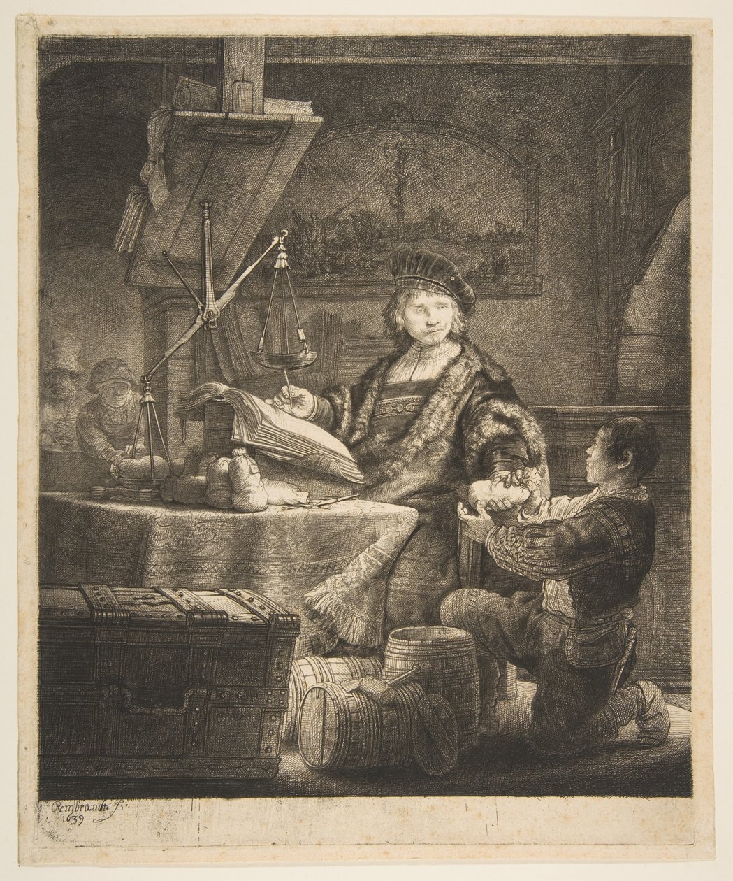 Jan Uytenbogaert, der Goldwäger, 1639 von Rembrandt van Rijn