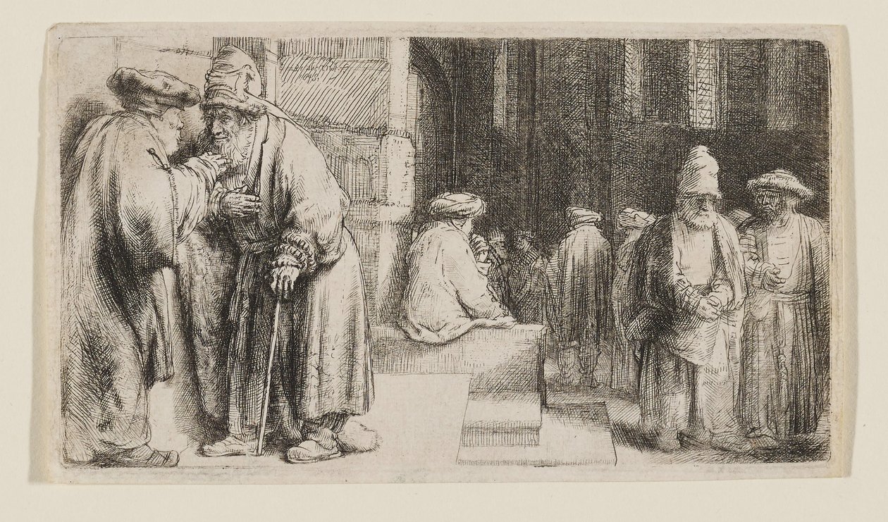 Juden in einer Synagoge von Rembrandt van Rijn