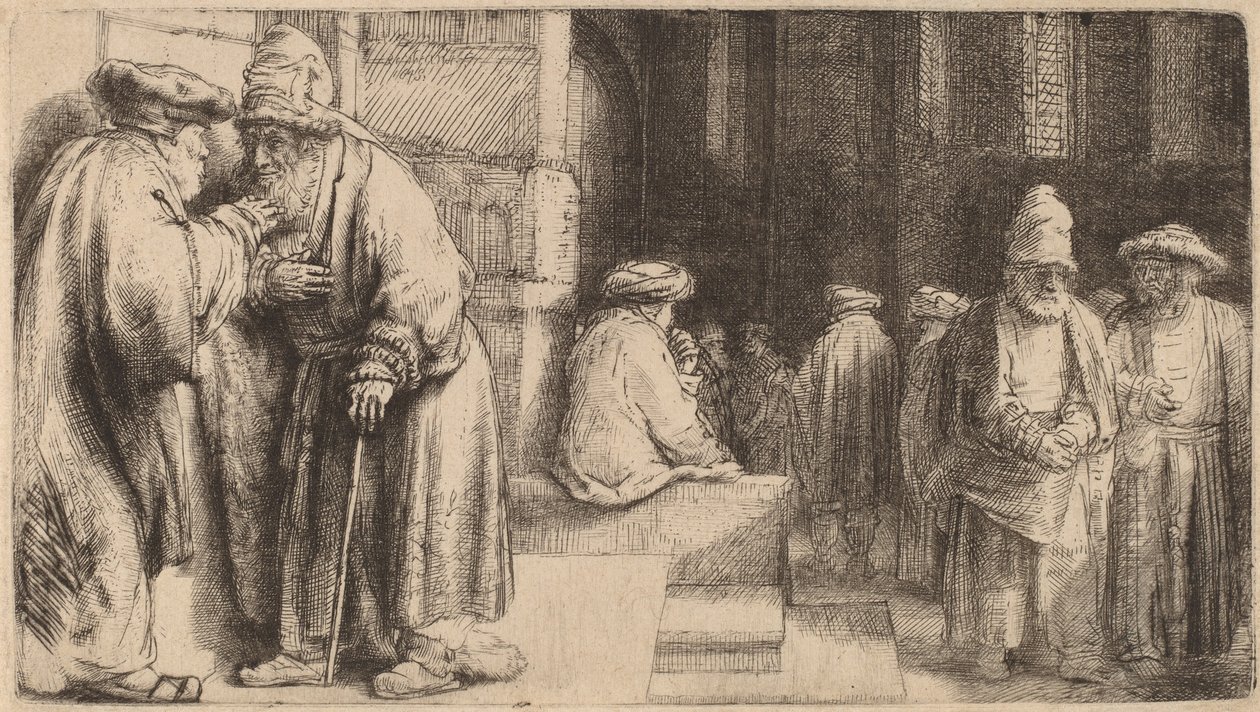 Juden in der Synagoge, 1648 von Rembrandt van Rijn