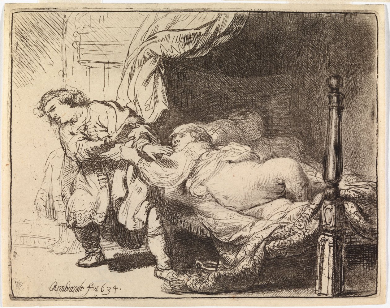 Joseph und die Frau des Potiphar von Rembrandt van Rijn