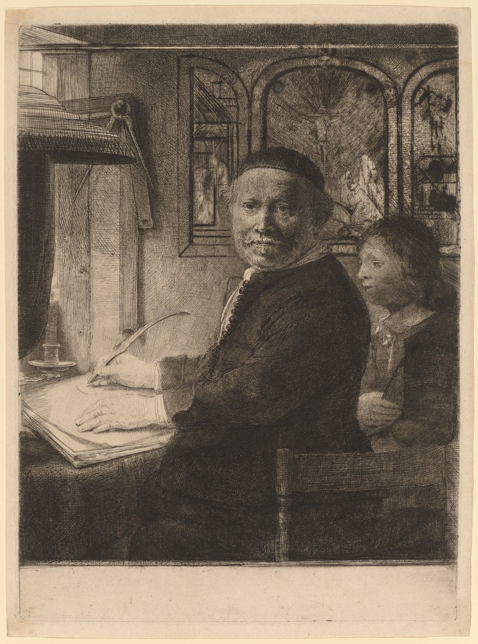 Lieven Willemsz van Coppenol: die kleinere Platte, ca. 1658 von Rembrandt van Rijn
