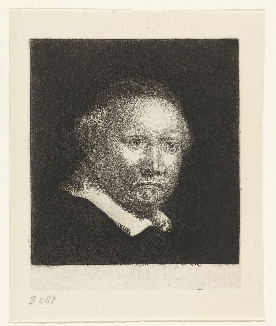 Lieven Willemsz. van Coppenol, Schreibmeister: die größere Platte von Rembrandt van Rijn