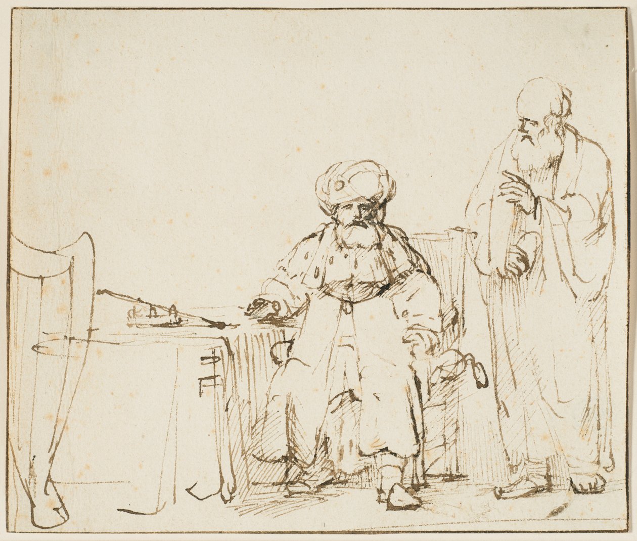 Nathan ermahnt David von Rembrandt van Rijn