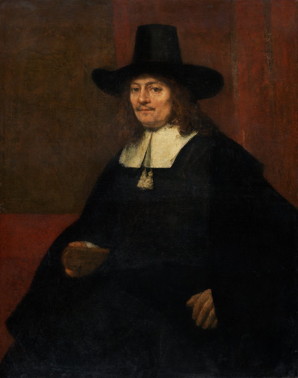 Porträt eines Mannes mit hohem Hut, ca. 1663 von Rembrandt van Rijn