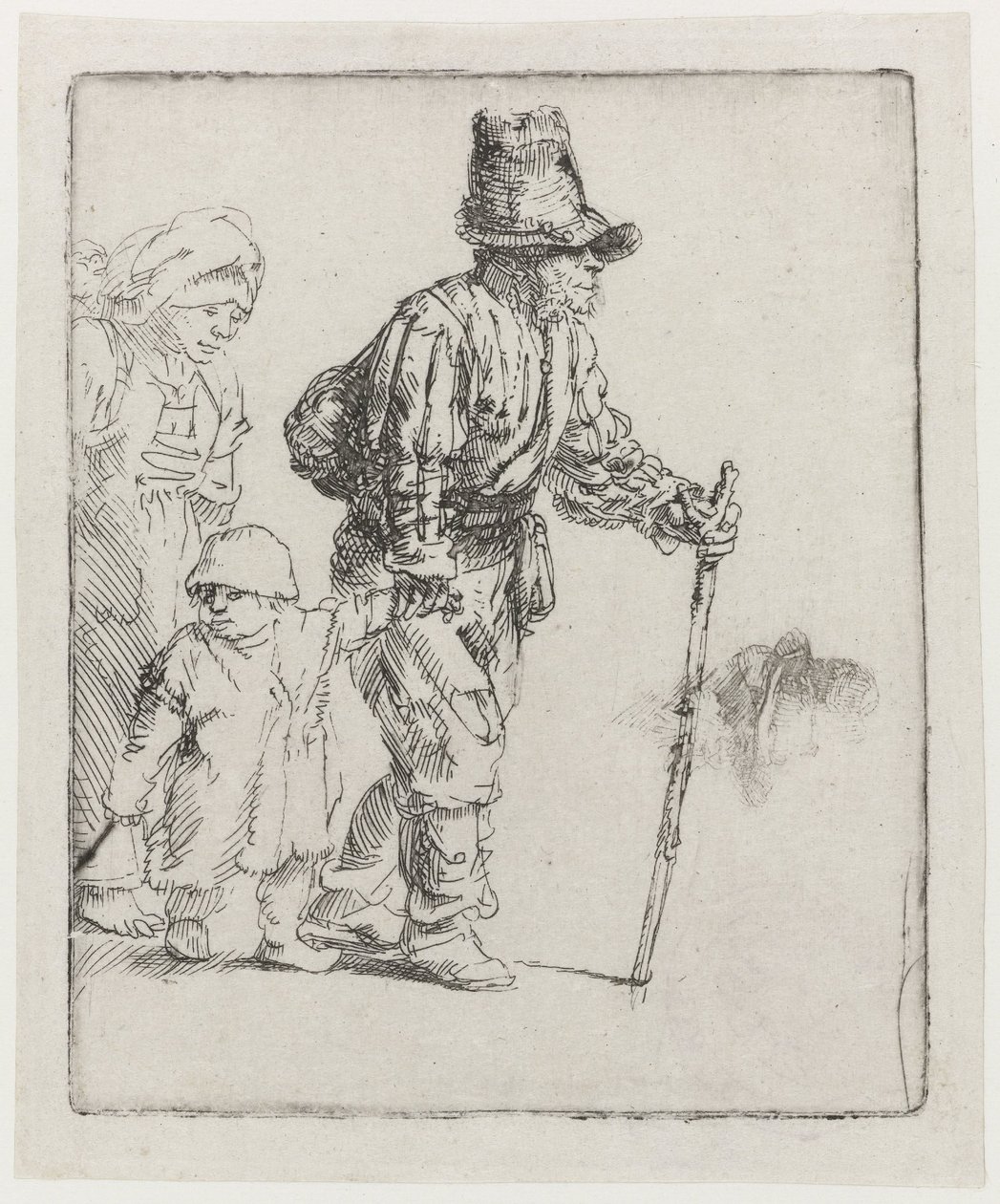 Wandernde Bauernfamilie von Rembrandt van Rijn