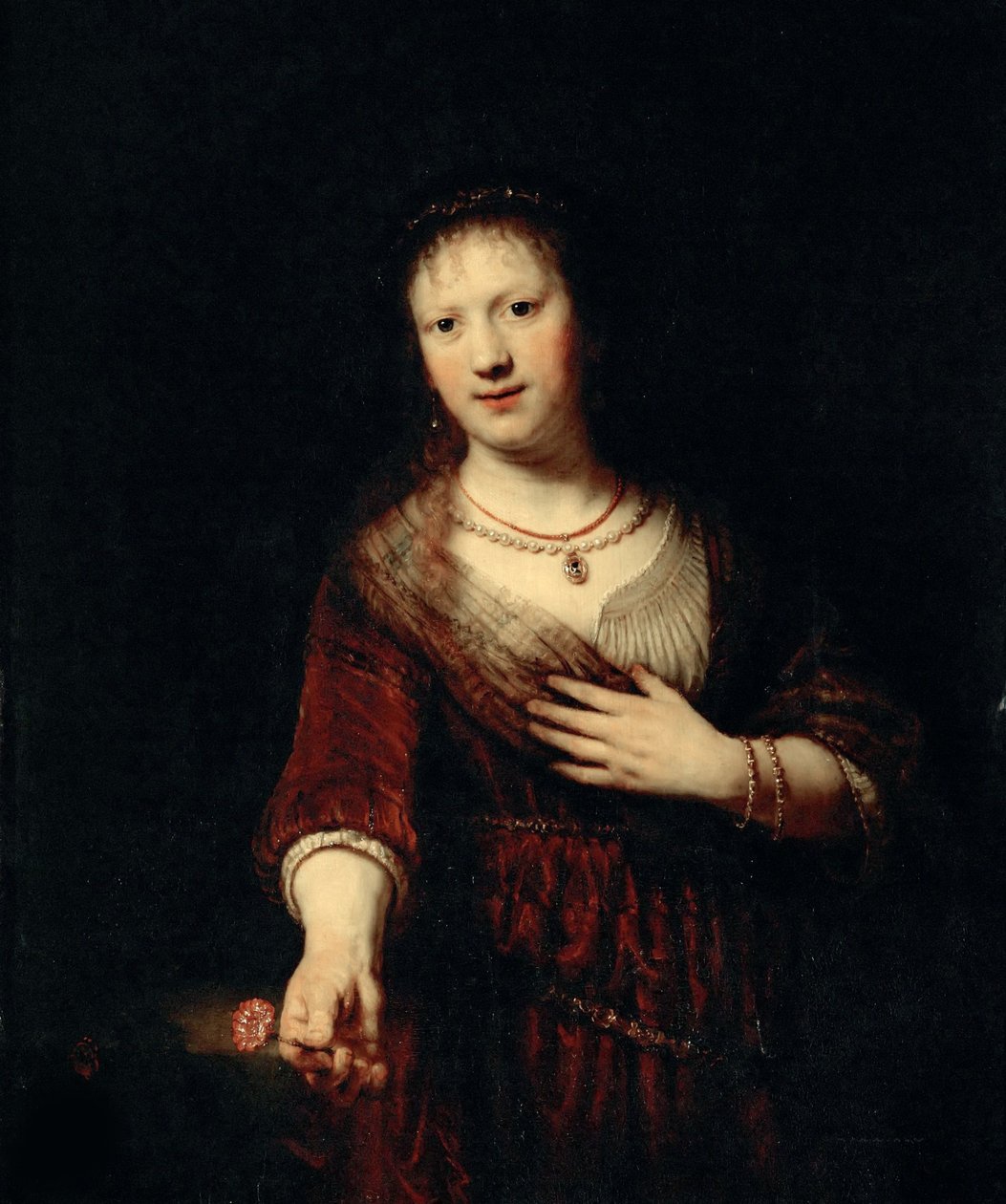 Saskia mit der roten Blume, 1641 von Rembrandt van Rijn