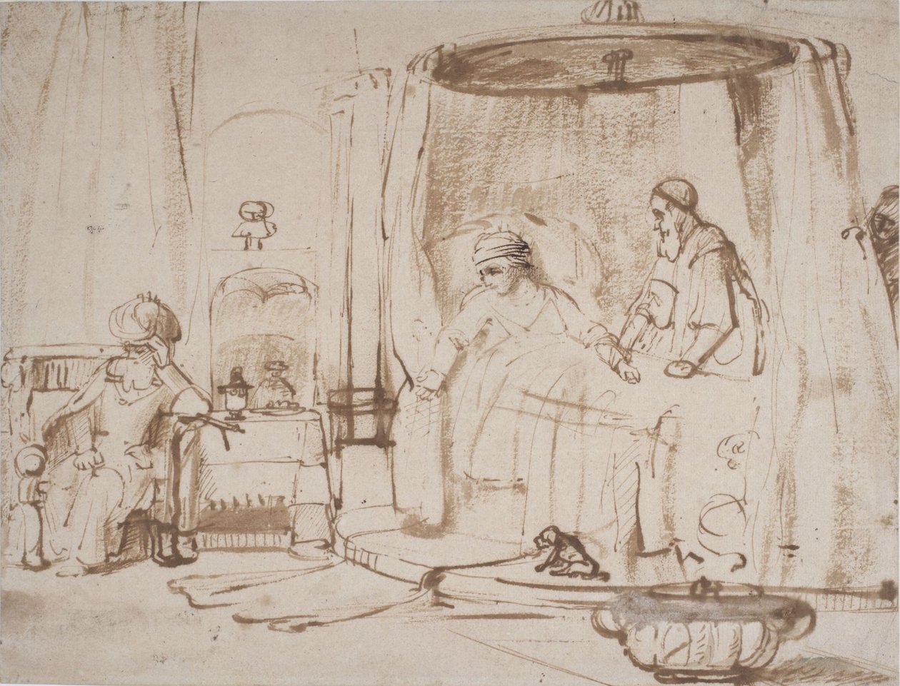 Szene aus der Geschichte von Antiochus und Stratonice von Rembrandt van Rijn