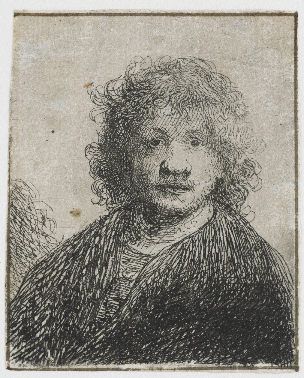 Selbstporträt mit breiter Nase von Rembrandt van Rijn