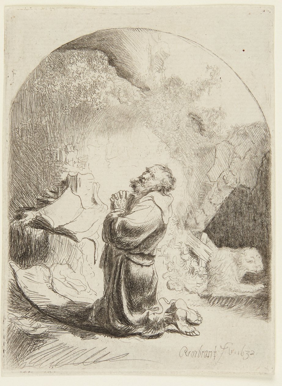 Der betende Heilige Hieronymus von Rembrandt van Rijn