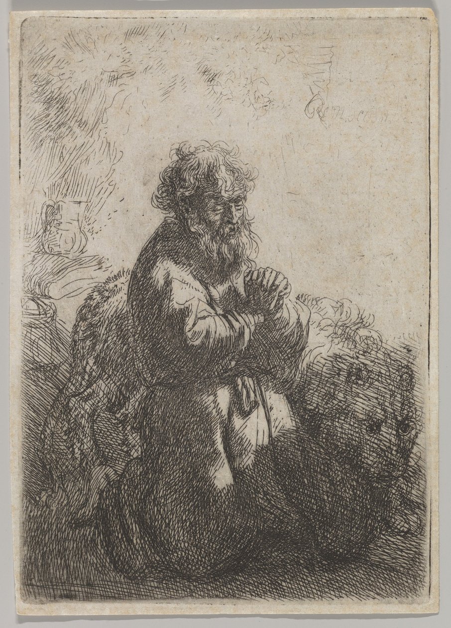St. Hieronymus im Gebet, 1635 von Rembrandt van Rijn