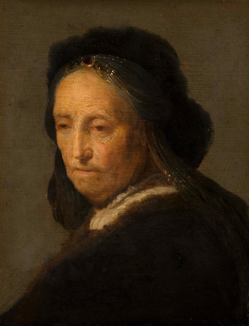 Studie einer alten Frau, ca. 1630-1634 von Rembrandt van Rijn