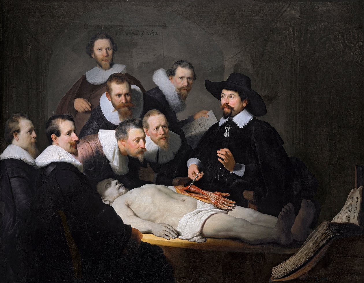 Die Anatomie des Dr. Nicolaes Tulp, 1632 von Rembrandt van Rijn