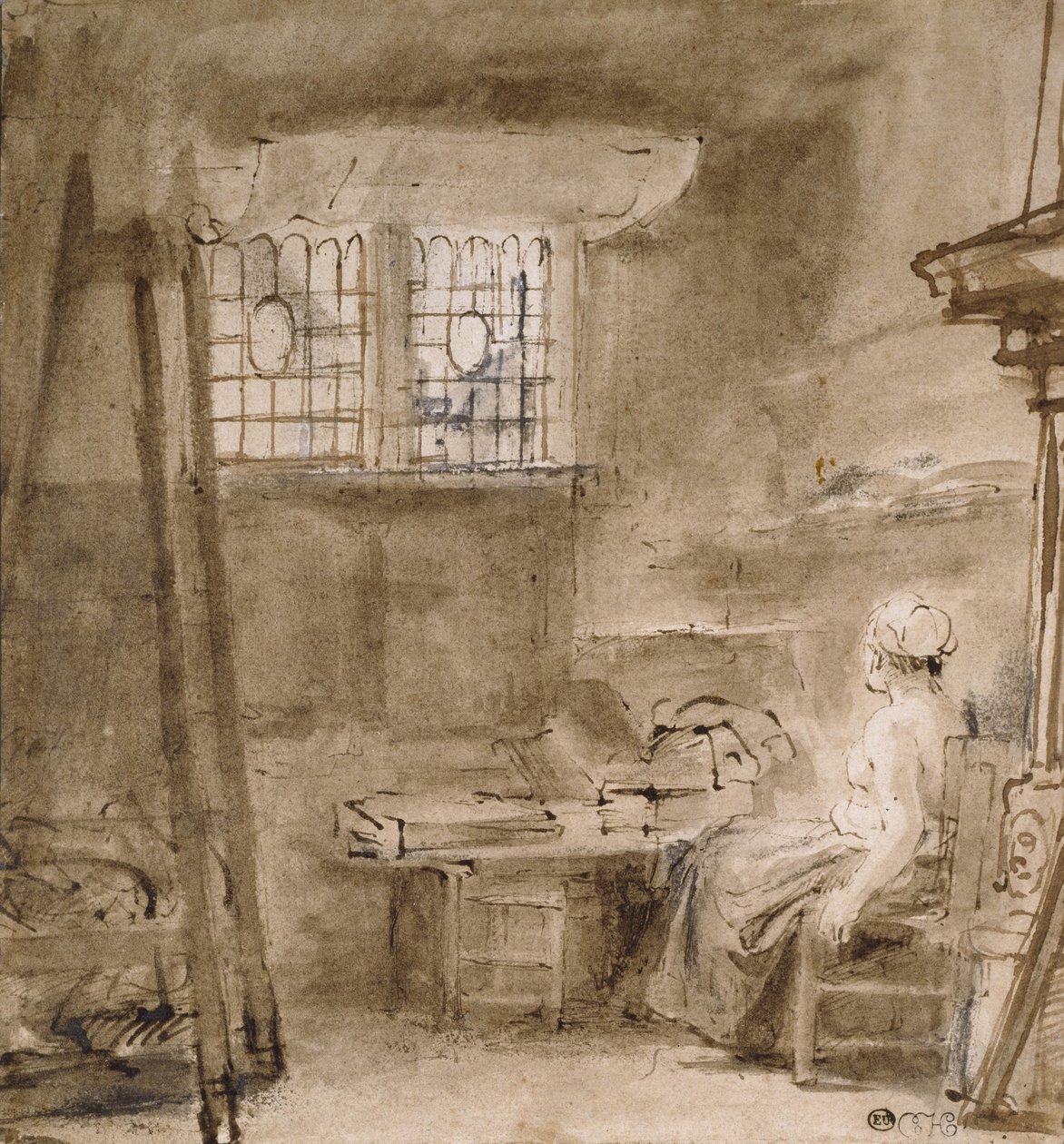 Das Atelier des Künstlers, 1659 von Rembrandt van Rijn
