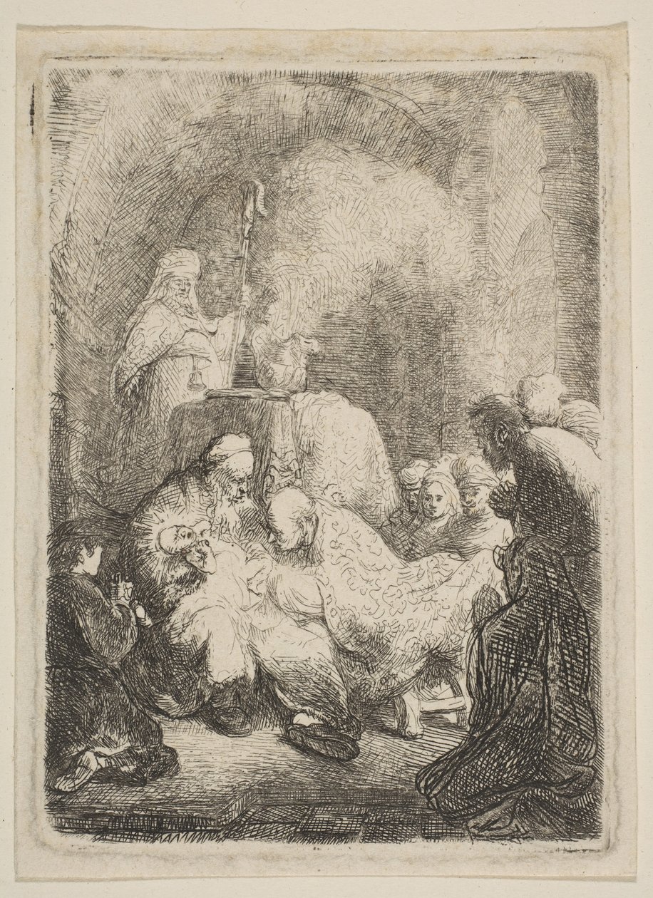 Die Beschneidung: Kleine Platte, ca. 1630 von Rembrandt van Rijn