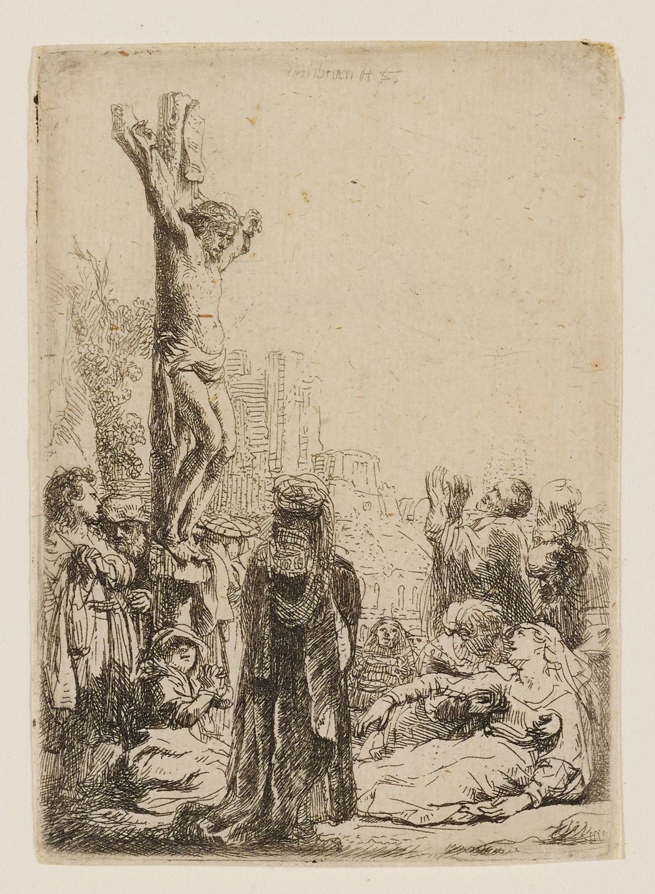Die Kreuzigung: Kleine Platte von Rembrandt van Rijn