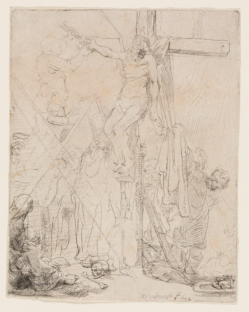 Die Kreuzabnahme: Eine Skizze von Rembrandt van Rijn