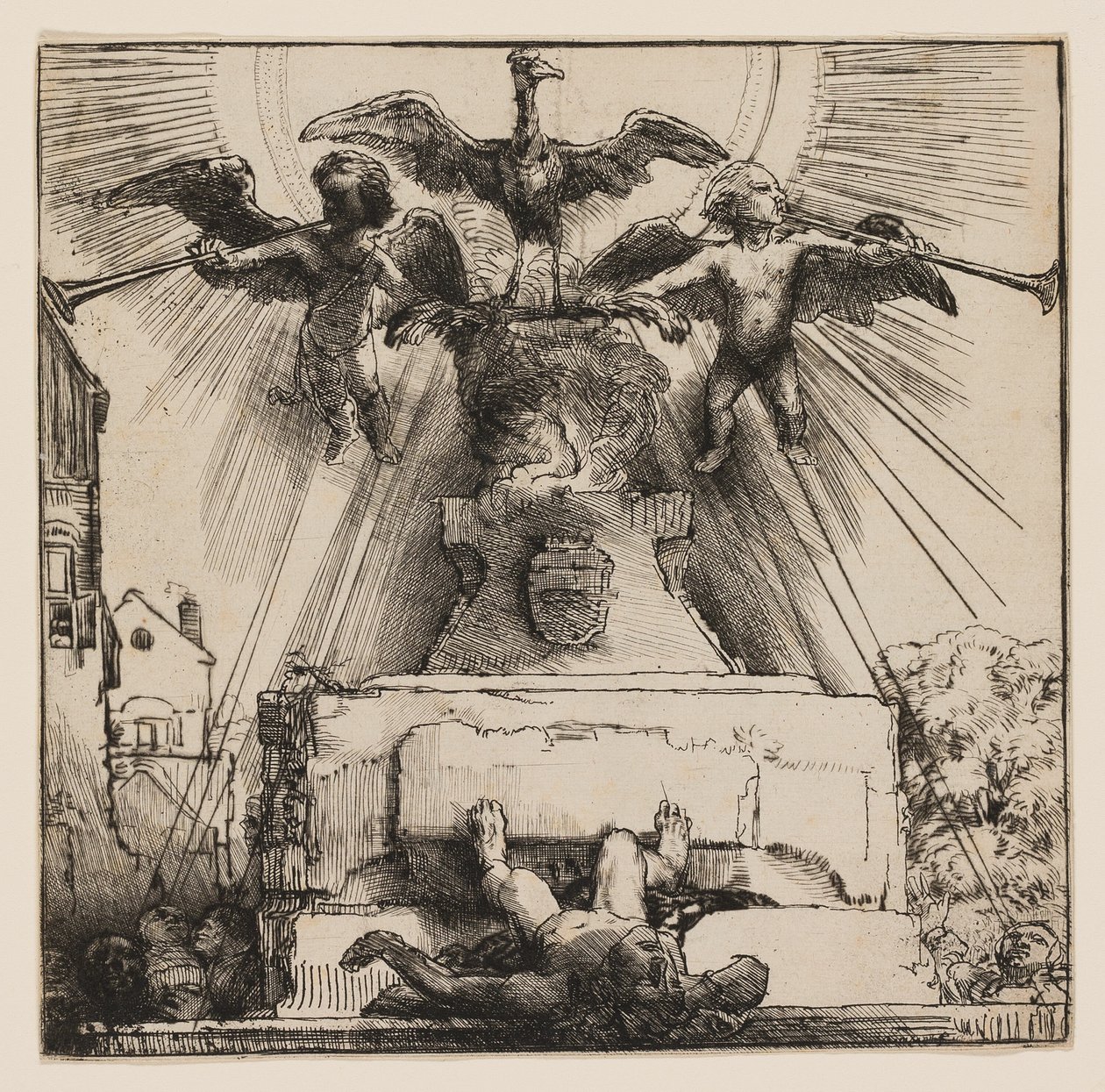 Der Phönix oder Die gestürzte Statue von Rembrandt van Rijn