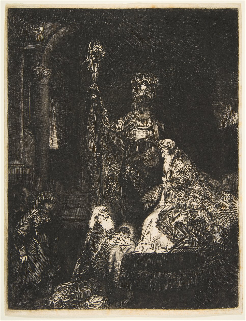 Die Darstellung im Tempel in der Dunkelheit, ca. 1654 von Rembrandt van Rijn