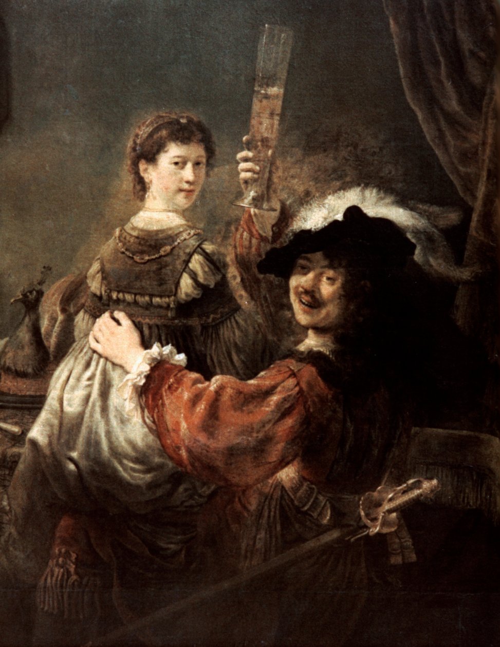 Der verlorene Sohn in der Taverne Rembrandt und Saskia, um 1635. von Rembrandt van Rijn