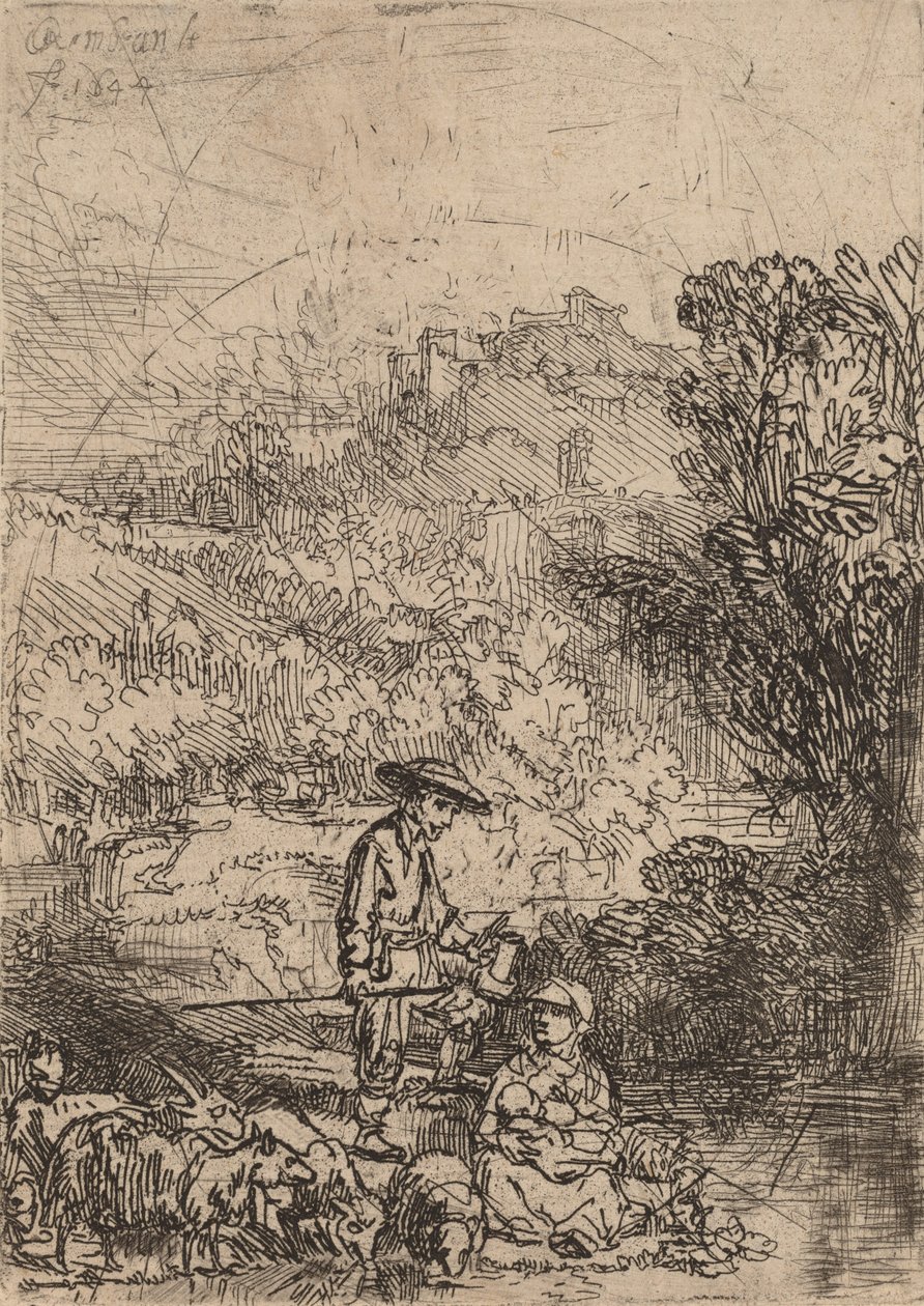 Der Hirte und seine Familie, 1644 von Rembrandt van Rijn