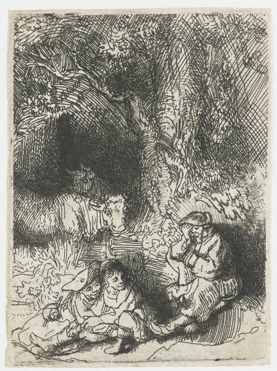 Der schlafende Hirte von Rembrandt van Rijn
