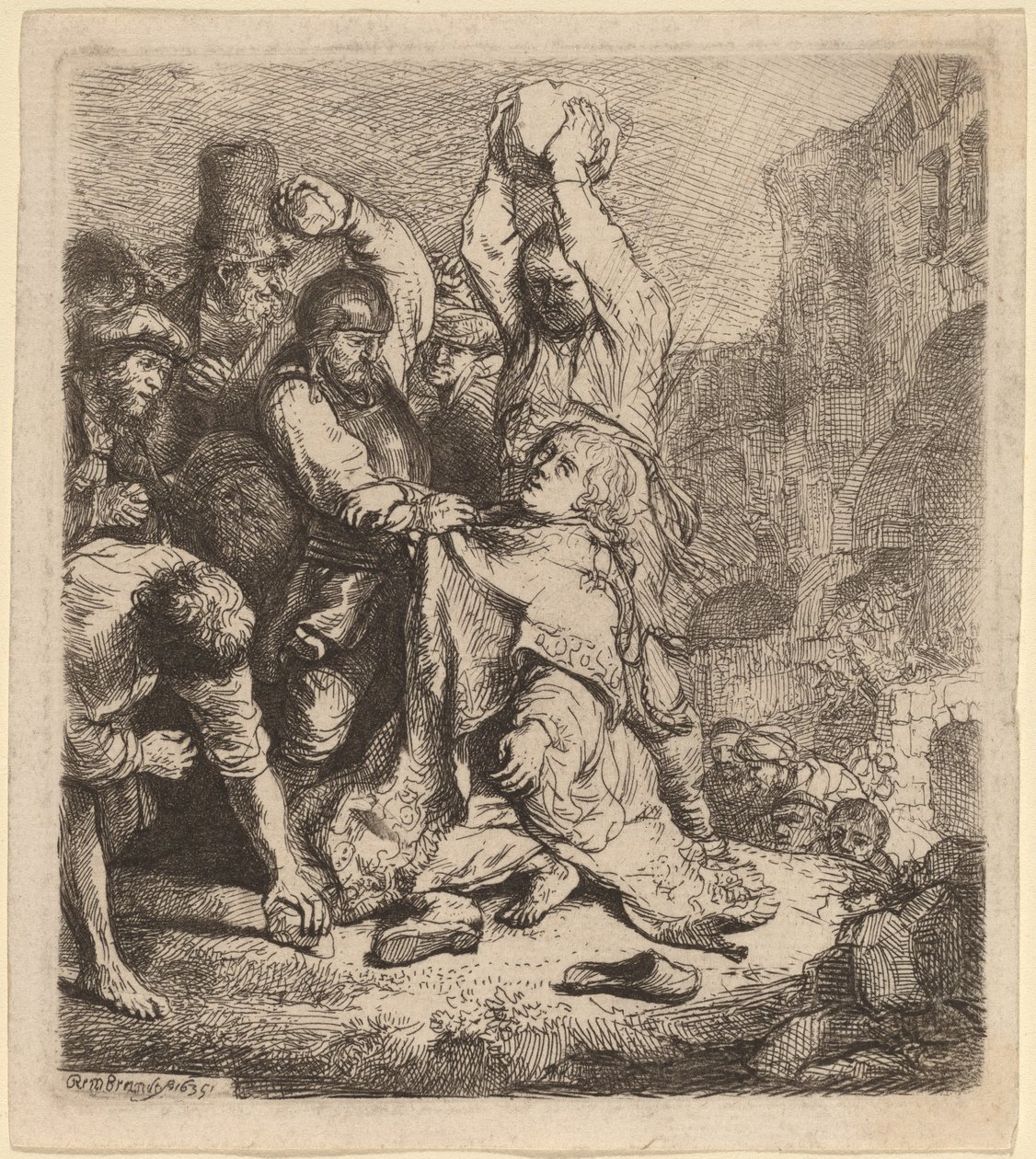 Die Steinigung des Heiligen Stephanus von Rembrandt van Rijn